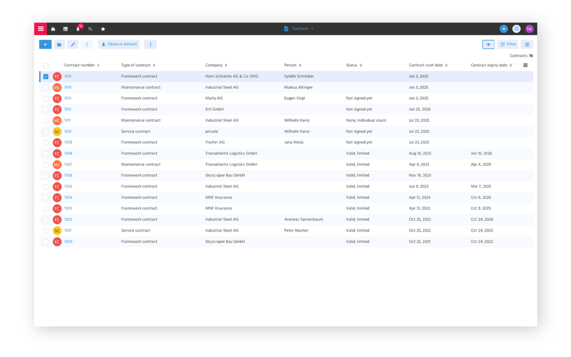 Contract management